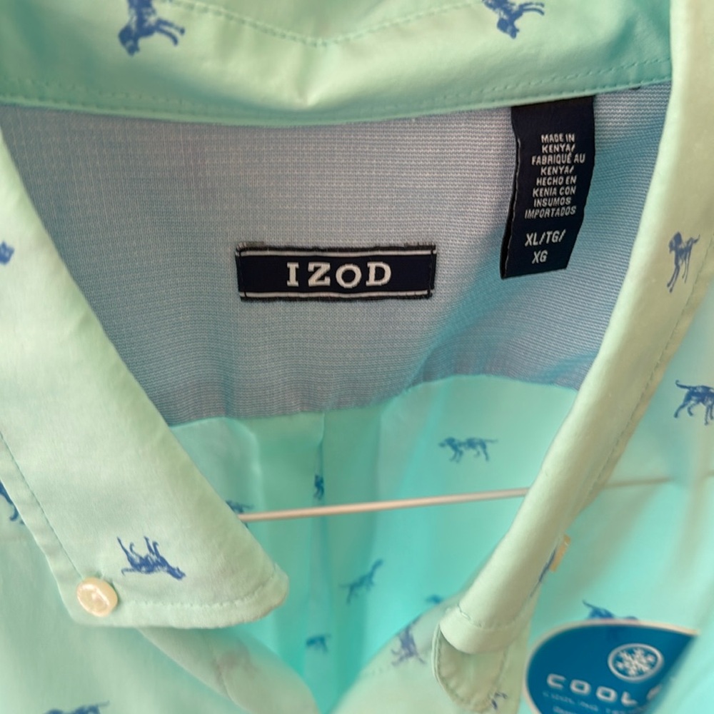 Mens large izod cool FX shirt button down new with tags